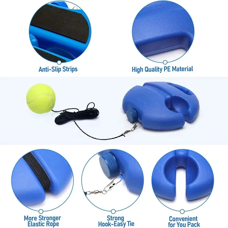 Elevate Your Game with the Heavy Duty Tennis Training Aids Base - Elastic Rope Ball for Self-Practice and Skill Enhancement